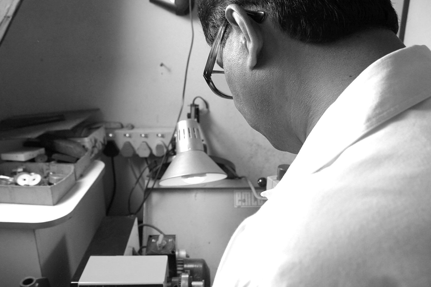 Devan Moodley in workshop